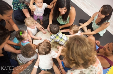 Music Circle with Teacher and Children