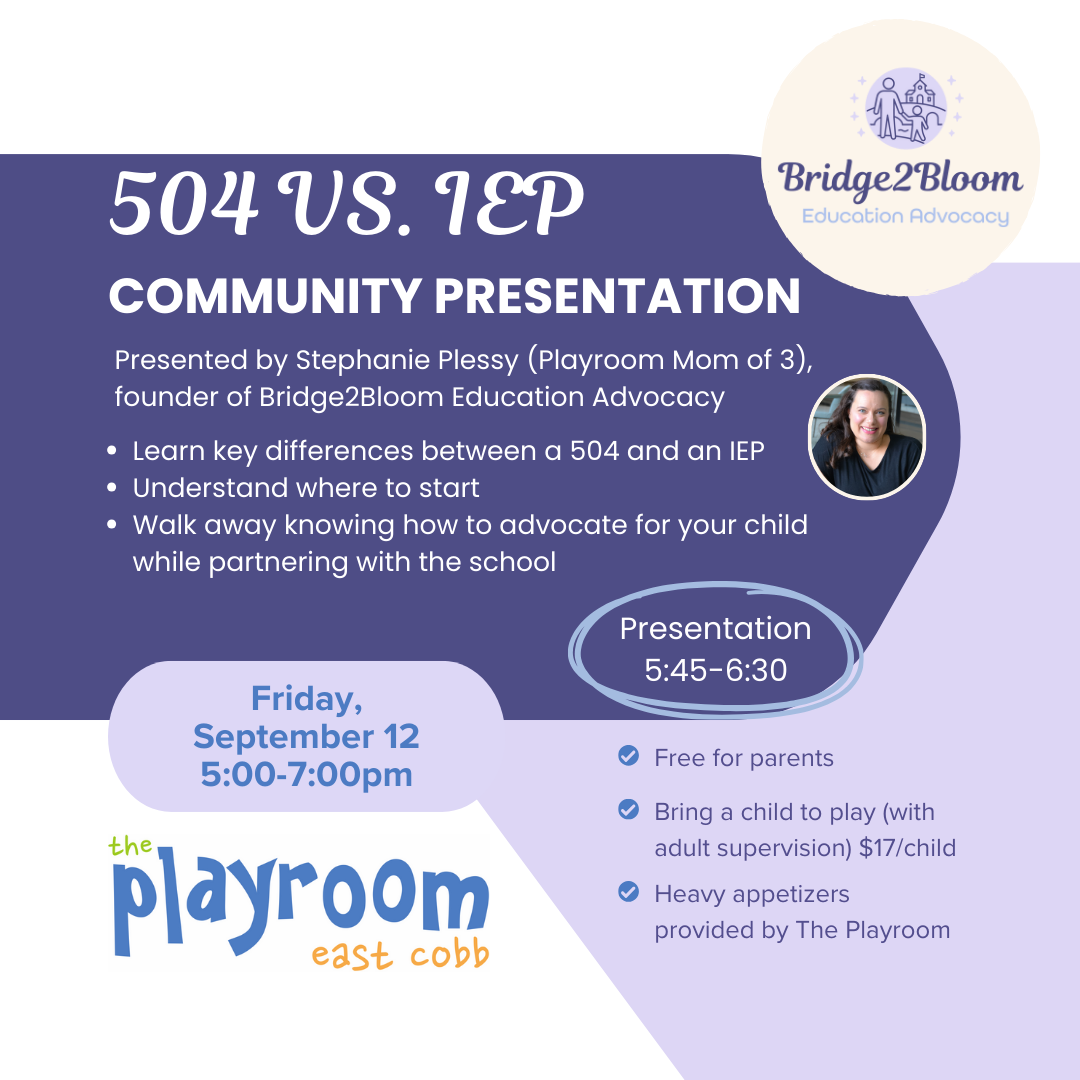 504 vs. IEP Community Presentation