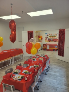 Expanded Room with Firetruck Decorations