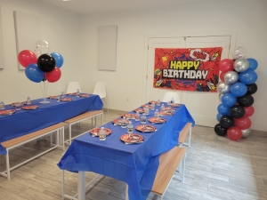 Standard Room with Spiderman Decorations